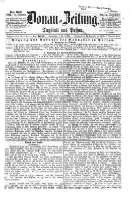 Donau-Zeitung Sonntag 14. Dezember 1862