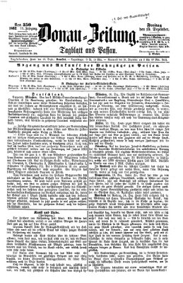 Donau-Zeitung Freitag 19. Dezember 1862