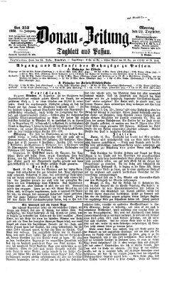 Donau-Zeitung Montag 22. Dezember 1862