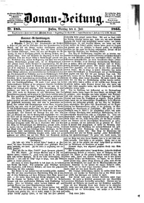 Donau-Zeitung Montag 6. Juli 1863