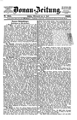 Donau-Zeitung Mittwoch 8. Juli 1863