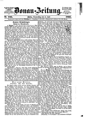 Donau-Zeitung Donnerstag 9. Juli 1863