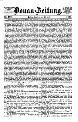 Donau-Zeitung Samstag 11. Juli 1863