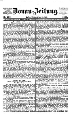 Donau-Zeitung Mittwoch 22. Juli 1863