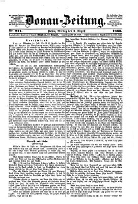 Donau-Zeitung Montag 3. August 1863