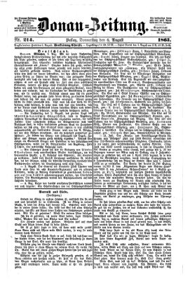 Donau-Zeitung Donnerstag 6. August 1863