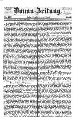 Donau-Zeitung Dienstag 11. August 1863