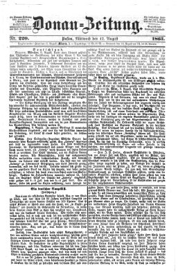 Donau-Zeitung Mittwoch 12. August 1863