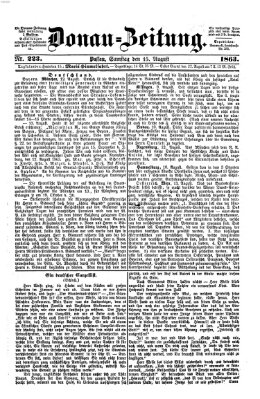 Donau-Zeitung Samstag 15. August 1863