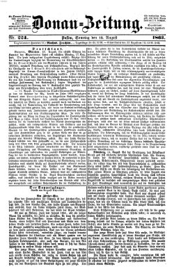 Donau-Zeitung Sonntag 16. August 1863