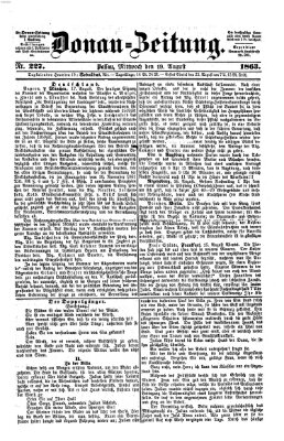 Donau-Zeitung Mittwoch 19. August 1863