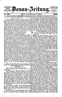 Donau-Zeitung Donnerstag 20. August 1863