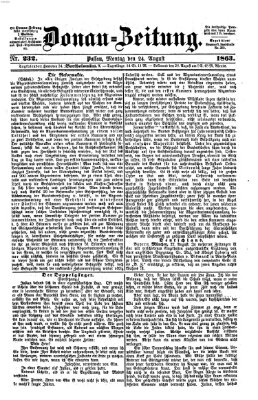 Donau-Zeitung Montag 24. August 1863