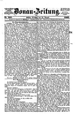 Donau-Zeitung Dienstag 25. August 1863