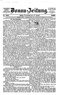 Donau-Zeitung Donnerstag 27. August 1863