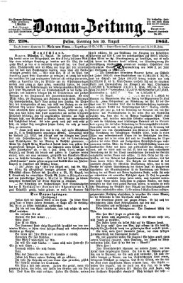 Donau-Zeitung Sonntag 30. August 1863