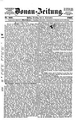 Donau-Zeitung Dienstag 8. September 1863