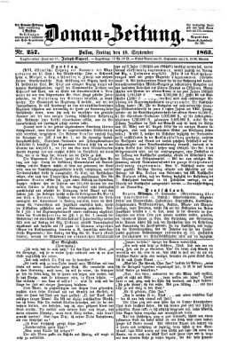 Donau-Zeitung Freitag 18. September 1863