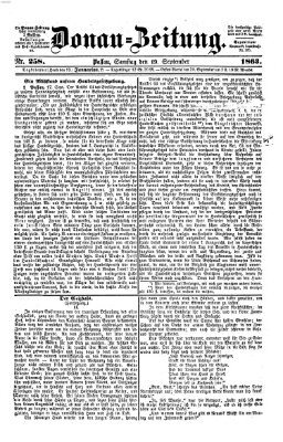 Donau-Zeitung Samstag 19. September 1863