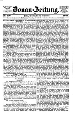 Donau-Zeitung Sonntag 20. September 1863