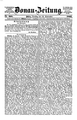 Donau-Zeitung Dienstag 29. September 1863