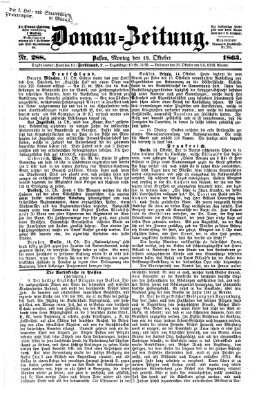 Donau-Zeitung Montag 19. Oktober 1863