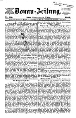 Donau-Zeitung Mittwoch 21. Oktober 1863