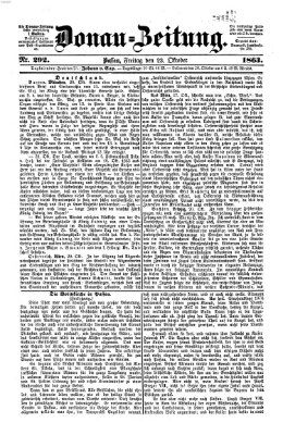 Donau-Zeitung Freitag 23. Oktober 1863