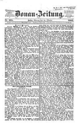 Donau-Zeitung Montag 26. Oktober 1863