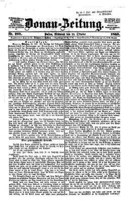 Donau-Zeitung Mittwoch 28. Oktober 1863