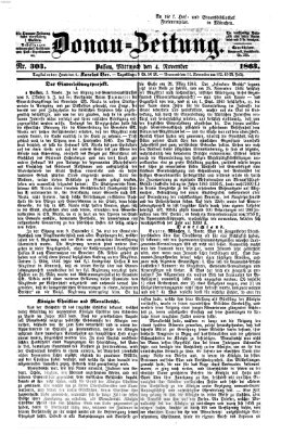 Donau-Zeitung Mittwoch 4. November 1863