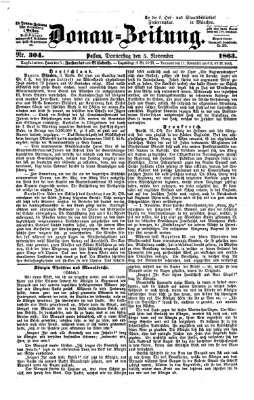 Donau-Zeitung Donnerstag 5. November 1863