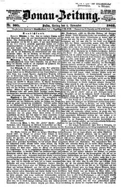 Donau-Zeitung Freitag 6. November 1863