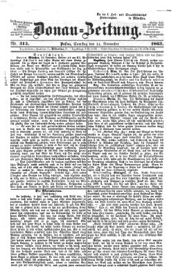 Donau-Zeitung Samstag 14. November 1863