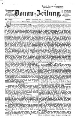 Donau-Zeitung Samstag 21. November 1863