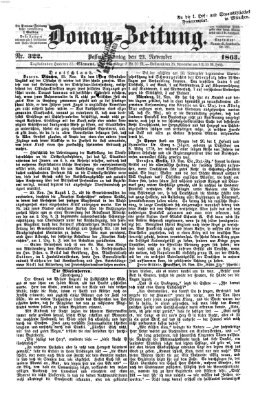 Donau-Zeitung Montag 23. November 1863