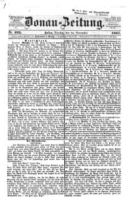 Donau-Zeitung Dienstag 24. November 1863