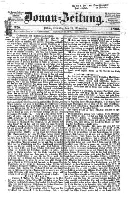 Donau-Zeitung Sonntag 29. November 1863