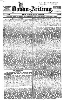 Donau-Zeitung Montag 30. November 1863