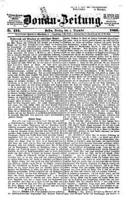 Donau-Zeitung Freitag 4. Dezember 1863