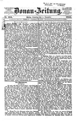 Donau-Zeitung Samstag 5. Dezember 1863