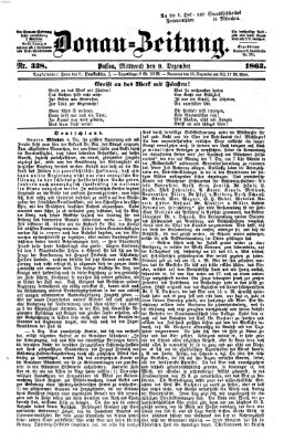 Donau-Zeitung Mittwoch 9. Dezember 1863