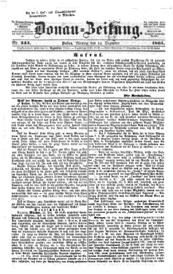 Donau-Zeitung Montag 14. Dezember 1863