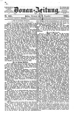 Donau-Zeitung Mittwoch 16. Dezember 1863