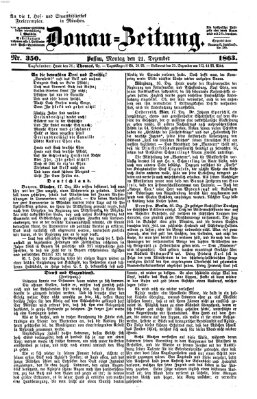 Donau-Zeitung Montag 21. Dezember 1863