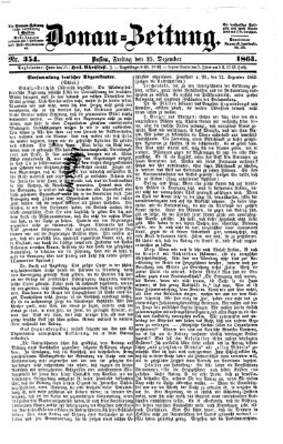 Donau-Zeitung Freitag 25. Dezember 1863