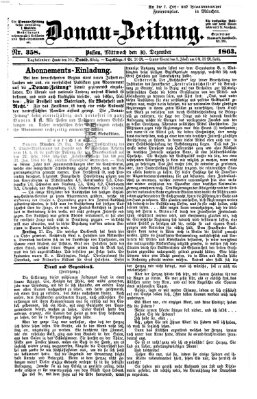 Donau-Zeitung Mittwoch 30. Dezember 1863