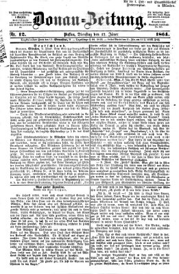 Donau-Zeitung Dienstag 12. Januar 1864