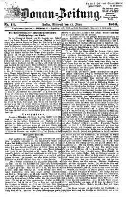 Donau-Zeitung Mittwoch 13. Januar 1864