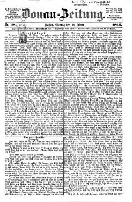 Donau-Zeitung Montag 18. Januar 1864